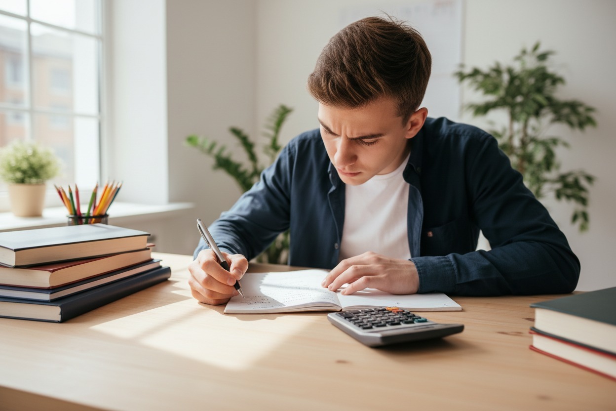 Elève concentré en cours particulier à Bordeaux